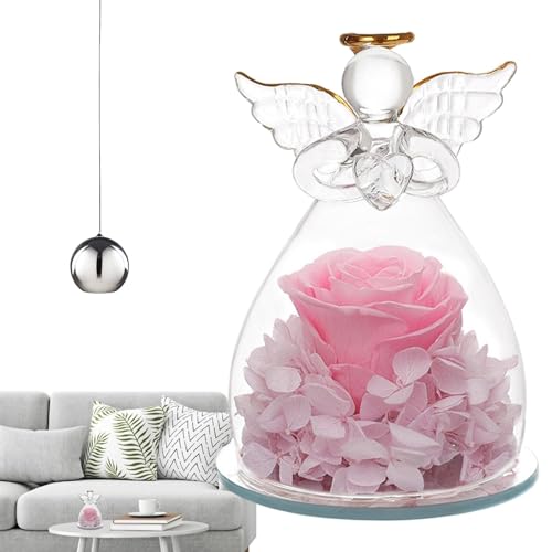 Ángel con rosa de diseño exclusivo, elegancia artesanal para bodas 7