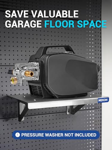 MEKOH Wall Mount Pressure Washer Shelf 20" x 10" - Stainless Steel Pressure Washer Organizer for Garage & Workshop - Heavy Duty Power Washer Storage Rack - Fits Electric Pressure Washers - Image 3
