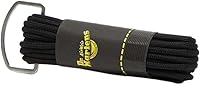 Dr. Martens 240cm Black Round Shoelaces 20I-EA - Authentic Replacement Laces for Boots, Durable Fit for 1B60
