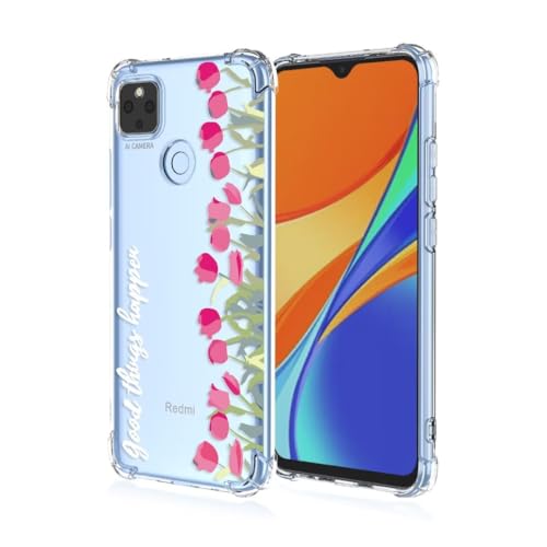 ATISIJIE Funda para Google Pixel 5,para Niñas y Mujeres,Diseño de Florales Flores a Prueba de Golpe Transparente Funda para Google Pixel 5-A13