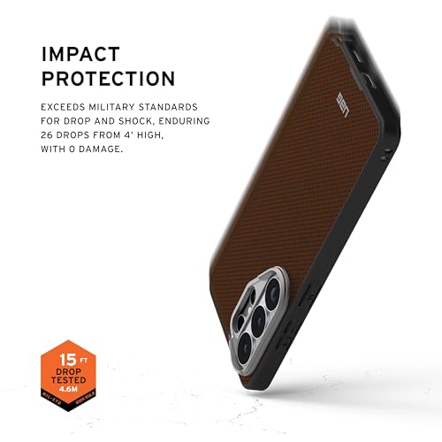 Image of Urban Armor Gear UAG Designed for Galaxy S26 Ultra 5G Case, Fibr Armr - Compatible with Magnetic Charging Rugged Military Drop Tested Anti-Slip Protective Cover - Orange /Charcoal
