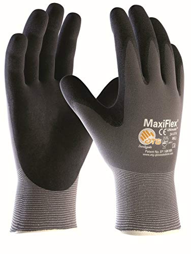 (3 Paar) ATG Handschuhe 34-874 Montagehandschuhe MaxiFlex Ultimate 3 x grau/schwarz 11 Cover