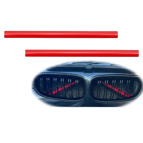 Image of Car Grill Inserts Trims for BMW 5 6 7 X1 X2 Series F07 F10 F11 F06 F12 F13 F01 F02 F03 F04 F48 F39 Grill Stripes Grille Inserts Stripes Wrap(Red)