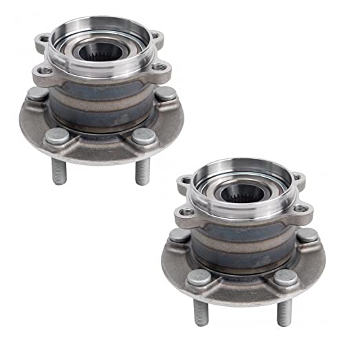 Image of TRQ Rear Driver and Passenger Side Wheel Bearing and Hub Assembly Set 2 Piece Compatible with 2016-2021 Mazda CX-9 All Wheel Drive 2022 CX-9