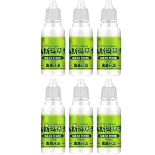Genérico 6 Esencias De Extracto De Hierba USMA, LíQuido Nutritivo para El Crecimiento De Cilios, para Cabello, PestañAs Y Cejas.,（6Pcs）