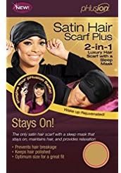 pHusion Luxury Satin Hair Scarf Plus Black MC