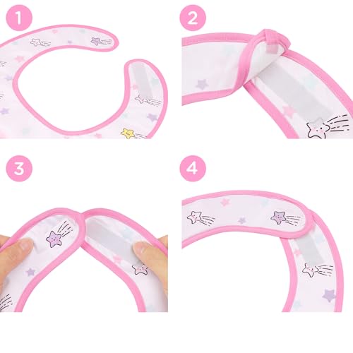 Littleforbig Silky Waterproof Babydoll Printed Adult Bib with Adjustable Hook-and-Loop Fastener Closure - Littles in Dreamland Adult Bib3