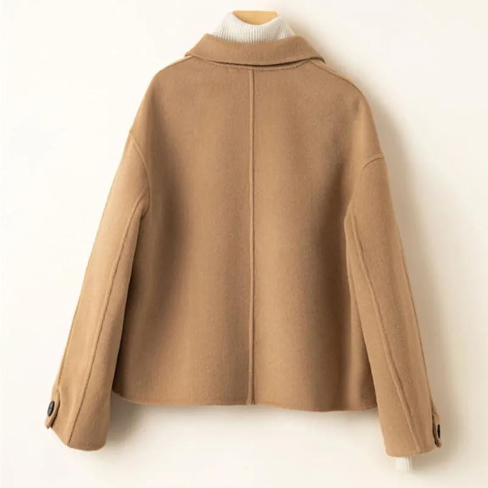 Amazon.com: Hdhdeueh Womens Wool Coat Short Woolen Jacket Cardigan