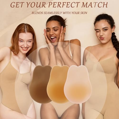Image of Nipple Covers for Women Pasties Nipple Covers with Lift Sticky Adhesive Reusable Silicone Nipple Pasties