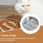 Slow Feeder Bowls Dogs, Stainless Steel Dog Food Feeding Bowl, Anti-Tip Licking Basin 8.66x8.66x1.57 Inches, Feeder for Medium Large Breeds, Beef Jerky, Diced Chicken – Bild 3