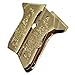 Custom for Beretta 92, 96 - Luxury Gold Plated, Metal Grips with Scrollwork, Includes Matching Screws, Fits Models, 92FS, m9, 92a1, 92 INOX, Custom Design