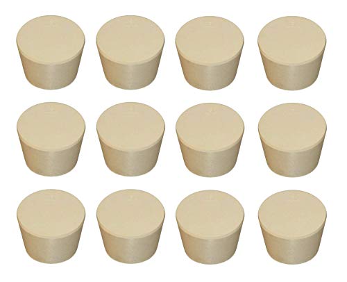 12 Pack #7 Solid Rubber STOPPERS Tapered Bung for Corking Home Brewing Glass Carboys
