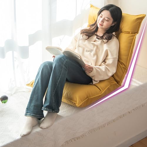 Silla plegable de suelo con soporte trasero ajustable, asiento acolchado para meditación y juegos para un uso cómodo en interiores y exteriores