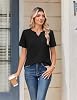 Zeagoo Womens Tops 2026 Trendy Short Sleeve Summer Shirts Business Casual Outfits Basic Dressy Blouses Black #1