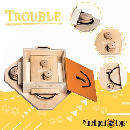 My Intelligent Dogs Interaktives Hundespielzeug Intelligenz, Hundepuzzle - Intelligenzspielzeug für Hunde Mentalen Auslastung - Interaktives Spielzeug Hund, Denkspiele für Hunde Trouble