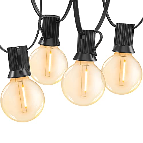 Ohlux Outdoor String Lights,220Ft Dimmable Patio Lights With 116 G40 Shatterproof Edison Led Bulbs(2 Spare),Waterproof Globe Hanging Lights String For Outside Backyard,Cafe,Deck,Porch-110Ft*2Pack #TOP15