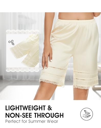 Image of MANCYFIT Pettipants for Women Under Dress, Long Culotte Slip