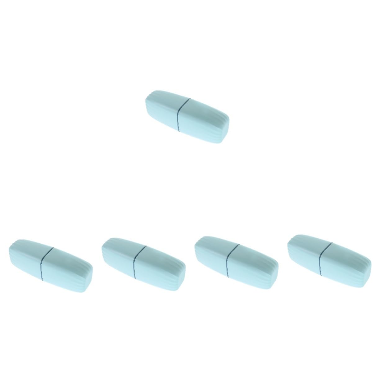Healvian 5pezzi Porta Spazzolino Da Viaggio Con Contenitore Per Dentifricio Pratico e Compatto Per Viaggi Campeggio e Uso Quotidiano Design Semplice e Resistente