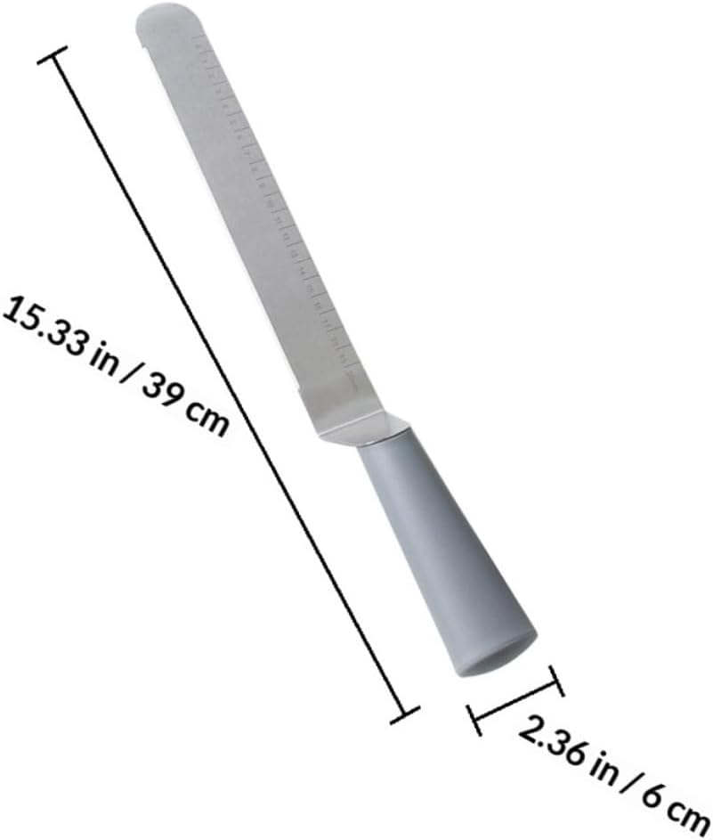KICHOUSE Thickened Stainless Steel Cake Spatula Baking Scraper Butter Scraper Portable Kitchen Gadget for Smoothing and Decorating Cakes Home Bakers Random Color