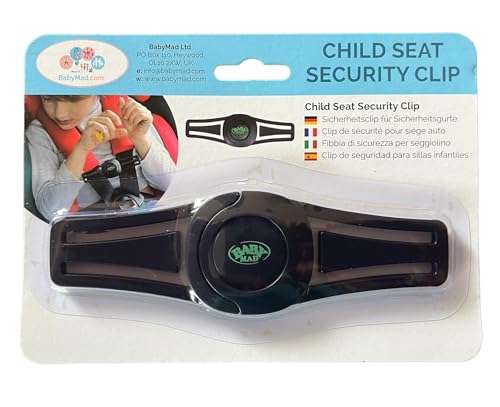 BABYMAD Bilsäkerhetsbälte bälte lås tite tight sele klämma säkert spänne för baby (svart)