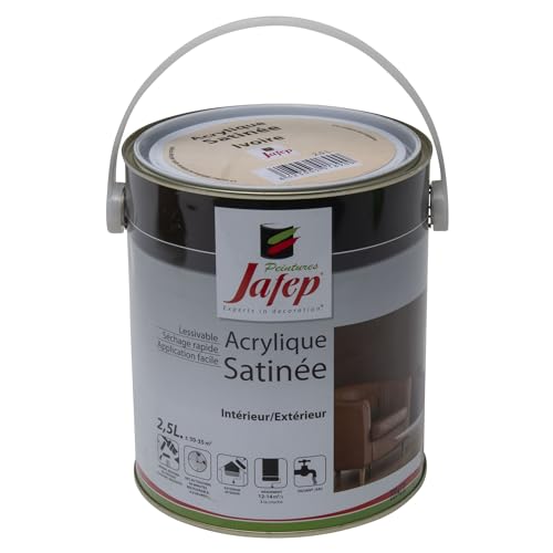 Jafep 12932 Acrylfarbe, satiniert, 2,5 l, elfenbeinfarben
