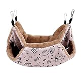 ❥【 Toutes saisons disponibles 】 Le hamac Hamster est respirant, facile à nettoyer, chaud et peut être utilisé en toutes saisons, ne rétrécit pas et ne se déforme pas grâce à l'adoption de taff en polyester soyeux de haute qualité + peluche épaissie.