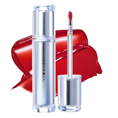 JUDYDOLL Ice Watery Lip Gloss, Waterproof Long-lasting Moisturizing Liquid Lipstick, Mirror Lip Glazes, Stocking Stuffers (07 Cherry Fizz, 2.4 grams)