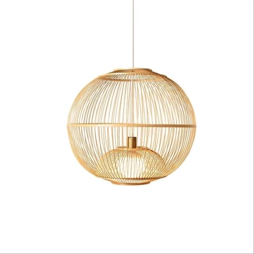 Suspension bambou tressé luminaire japonais pour salle à manger