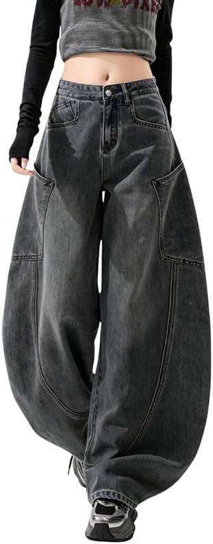 Baggy Jeans for Women Men High Waisted Barrel Pants Casual Outfits