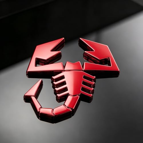 Image of 3D Scorpion Chrome Emblems Badges Sticker Car Vehicle, Truck, Motorcycle, RV, Scooter, SUV, Door, Window, Room, Wall and More Decoration (Red Scorpion)