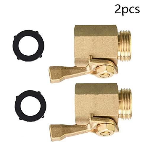 Slangafschakeling Tuin Heavy Duty Brass 3/4 Inch Hexagonal Single-Way Kogelklep 2pcs Praktische DIY Tools - Image 6