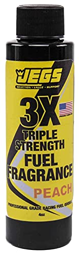 JEGS 63661 Fuel Fragrance Peach Scented 4 oz. Bottle Safe for All Internal Combu