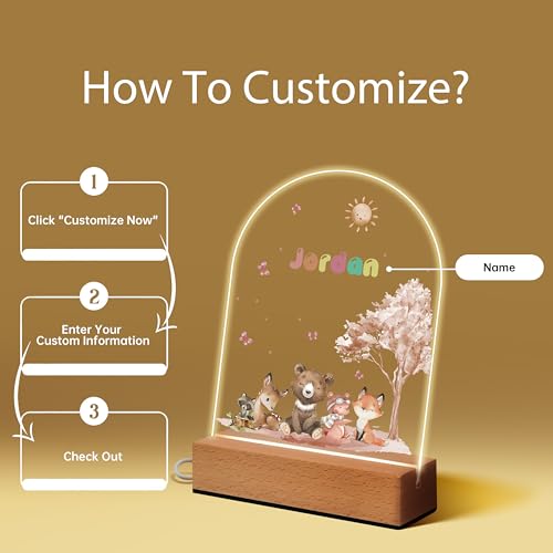 Lámpara de noche LED personalizada para niños miniatura 2