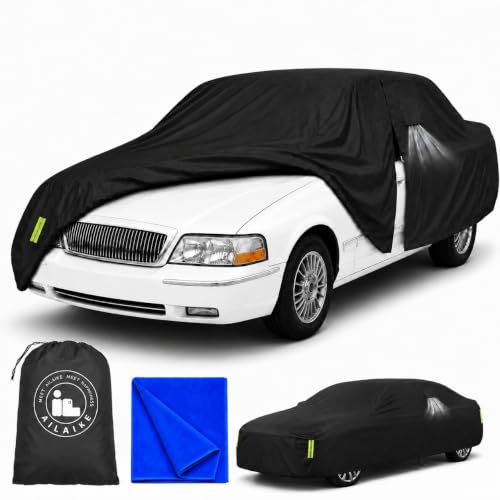Image of Heavy Duty Full Car Cover Custom Fit for Mercury Sable 1995-2005.