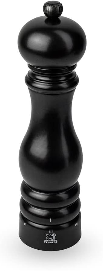 u'Select Manual Wooden Pepper Mill, Satin Black, 22 cm - 9in