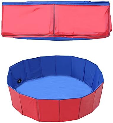 WMLBK Pet Bath Swimming Pool-Mini Pet Swimming Pool -Foldable Paddling-Cat Dog Bathtub-Foldable Dogs Cats Padding Pool (30x10cm)