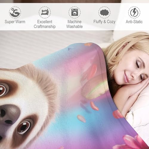 Couverture paresseux en flannel pour cocooning sur canapé et sieste - 4