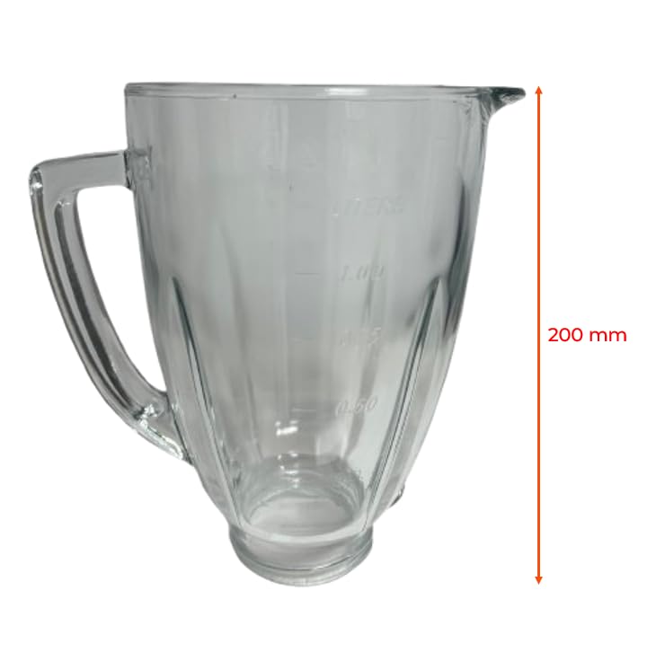 Recamania Jarra de Vidrio para Batidora OSTER modelos 0004655ESP-050, BPST02-B00-050 - Capacidad 1,25 L