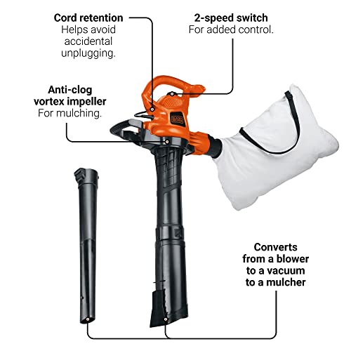 Black+Decker BDKBV3600 3-In-1 Leaf Blower, Leaf Vacuum And Mulcher thumb #2