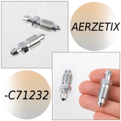AERZETIX - C71232 - Satz von 2 Ventilen Entlüftungsschraube M10x1 - kompatibel mit Nissan Renault Bmw Toyota Lancia Mercedes-Benz Opel Audi Mitsubishi Hyundai Fiat Vw Honda - OE-Nummern 4D0615273