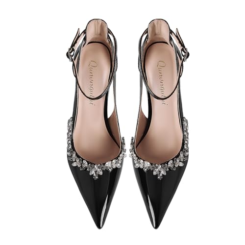 Image of Women's Pointed-Toe Bag-Toe Strappy High-Heeled Shoes Sexy Stiletto Pumps
