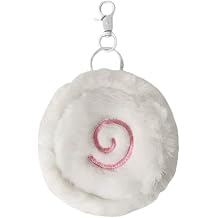 Cutecore Coin Purse Keychain Accessories Cute Zip kawaii Fluffy Bag Teen Girls Handbag Backpack with Key Ring White