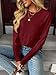 LILLUSORY Womens Sweaters Fall Fashion 2026 Lightweight Long Sleeve Knit Pullover Casual Trendy Tops Winter Clothes Wine Red S