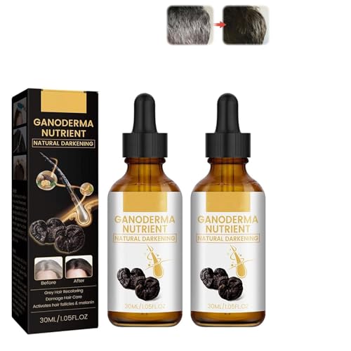 Sérum Anti-Cheveux Gris, Anti-Greying Hair Serums, Sérum Pour Cheveux Gris, Huile Capillaire Réparatrice, Serum Cheveux, Natural Hair Darkening Serum, Natural Ganoderma Hair Oil (2)