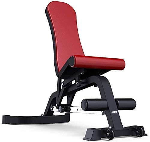 UYCVT Weights Bench Adjustable Weight Benches 90°Flat Multifunctional Gym Chairs Fitness Equipment Press Stool Loading 300Kg,147X74X115Cm,Black