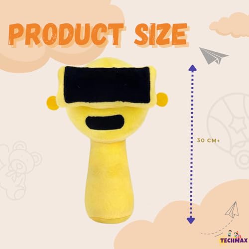 Image of Customized Text Yellow Blind Sprunki Plush Toys