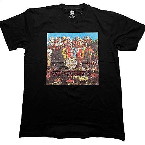 Rock Off The Beatles SGT Pepper Officiel T-Shirt Hommes Unisexe - Les Beatles, Paul McCartney, John Lennon, RIngo Starr, George Harrison Rock Off The Beatles SGT Pepper Officiel T-Shirt Hommes Unisexe