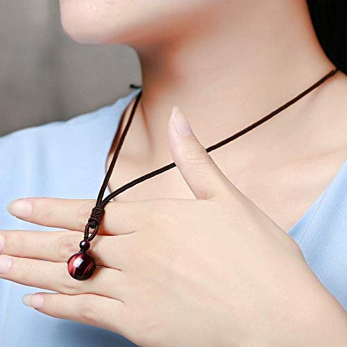 Image of Jovivi Healing Crystals Necklace Natural Tiger Eye Amethyst Lucky Blessing Protection Chakra Beads Stone Pendant for Women Men Adjustable, 18-26 inches, Stone Nylon, No Gemstone