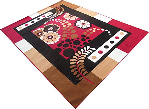 Image of Hall Rectangular Carpet Fine Wool with Soft Touch 8X11 Feet Red