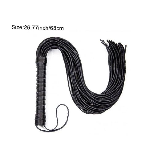 Cropa de montar a caballo Ericetion látigo de paleta de cuero 68 cm 5